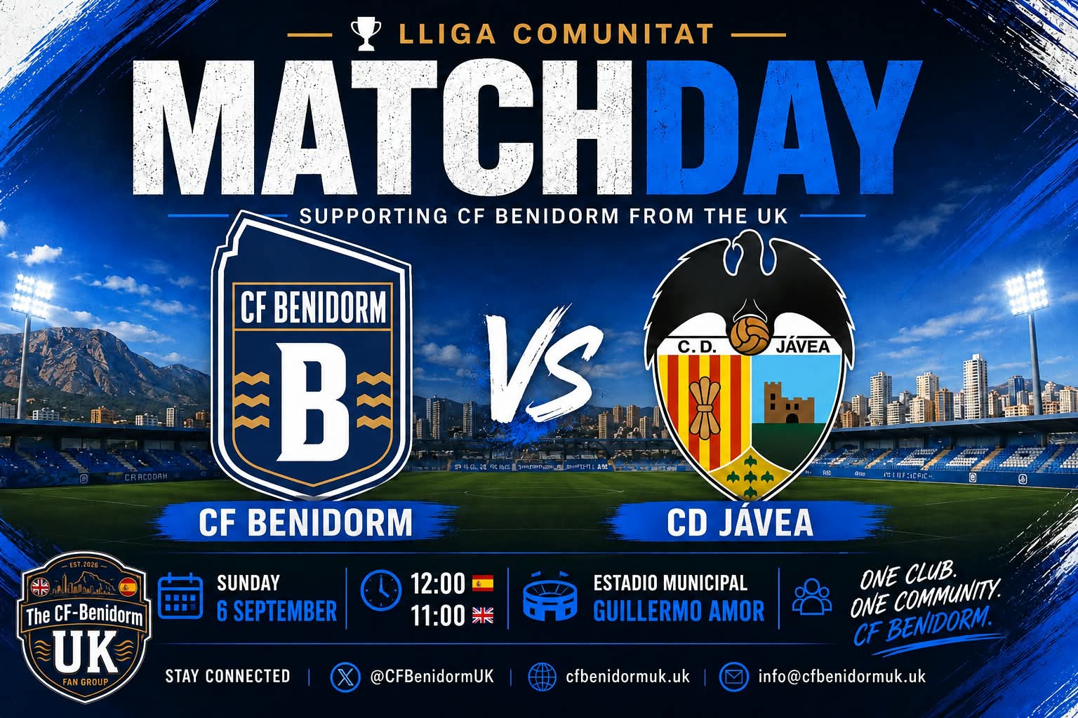 CF Benidorm vs CD Jávea - Match Day graphic