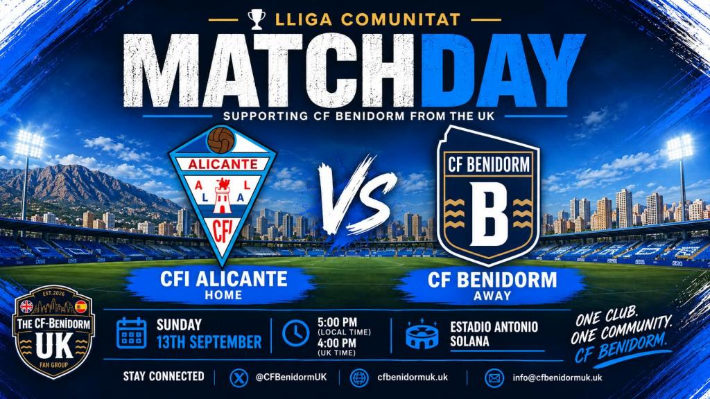 CF Benidorm’s First Away Test&nbsp;Confirmed