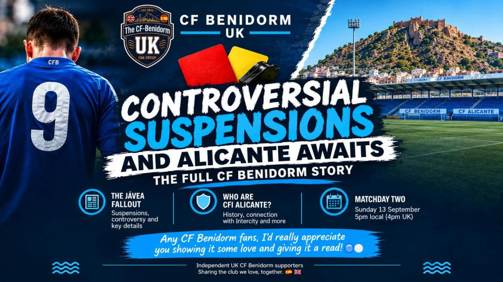 From Jávea Fallout to Alicante: The Full CF Benidorm Story Ahead of Matchday&nbsp;Two