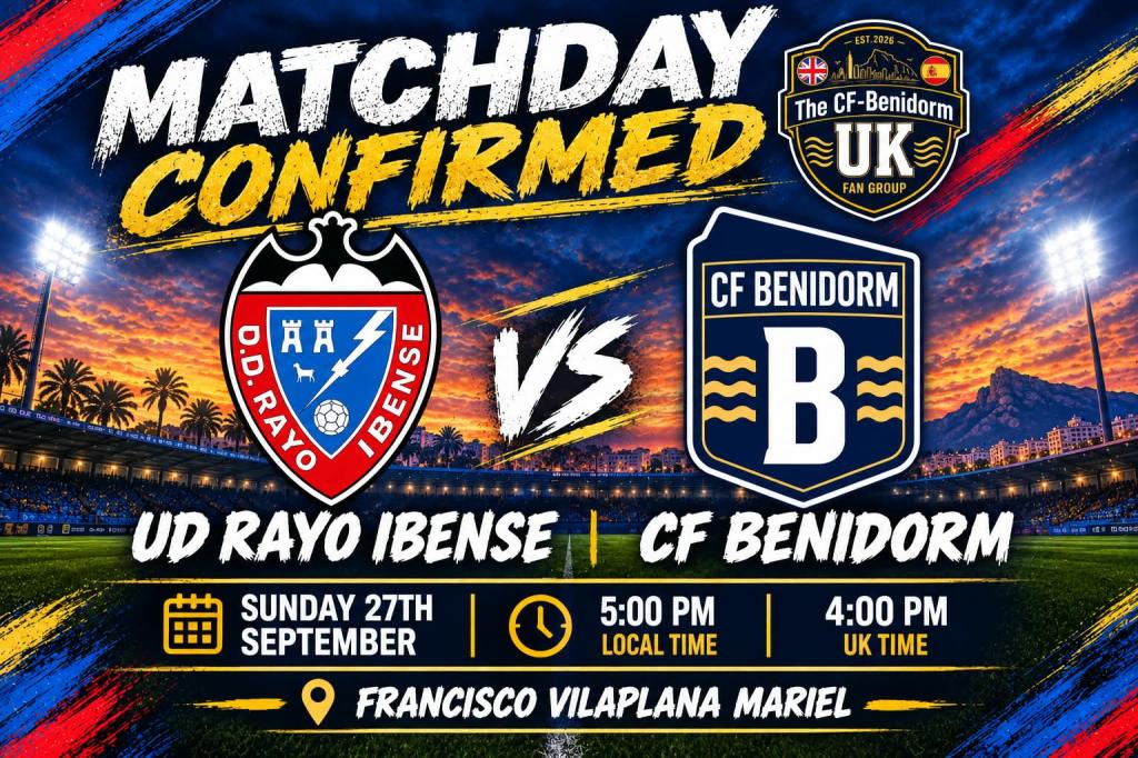 Top Meets Bottom: CF Benidorm Travel to Rayo&nbsp;Ibense